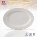 Assiette ovale à base de plat blanc bon marché pour restaurant
